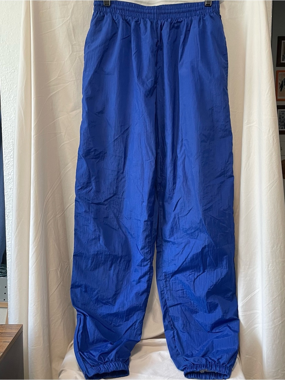 Vintage Men's Blue Elastic Waist Active Pants